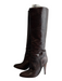BCBG Maxazria Shoe Size 6.5 Brown Leather Almond Toe Snake High Heel Boots Brown / 6.5