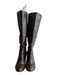 BCBG Maxazria Shoe Size 6.5 Brown Leather Almond Toe Snake High Heel Boots Brown / 6.5