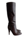 BCBG Maxazria Shoe Size 6.5 Brown Leather Almond Toe Snake High Heel Boots Brown / 6.5