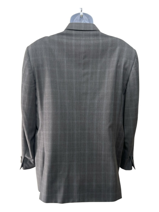 Canali Gray Wool Plaid 2 Button Men's Suit Gray / 54
