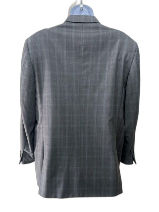 Canali Gray Wool Plaid 2 Button Men's Suit Gray / 54