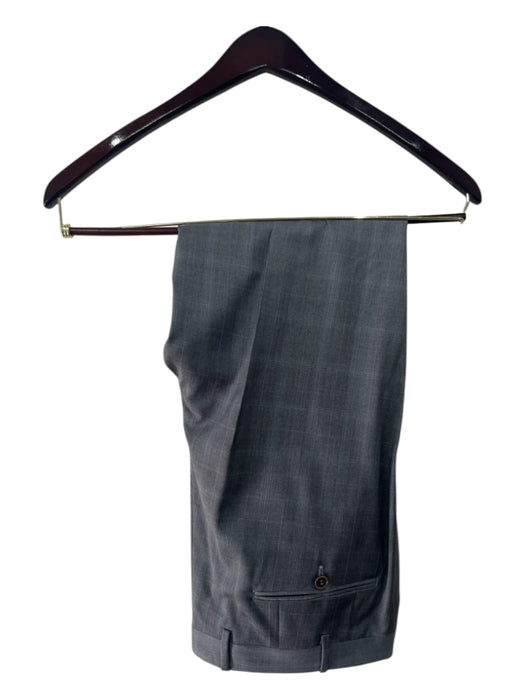 Canali Gray Wool Plaid 2 Button Men's Suit Gray / 54