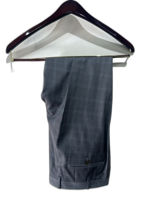 Canali Gray Wool Plaid 2 Button Men's Suit Gray / 54