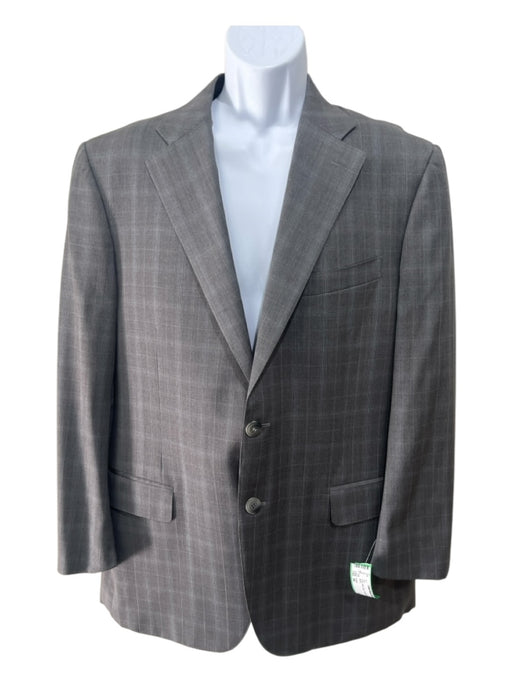 Canali Gray Wool Plaid 2 Button Men's Suit Gray / 54