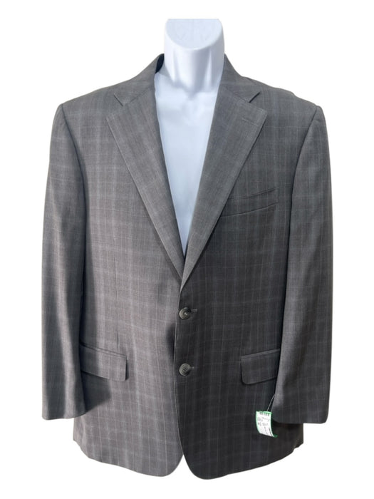 Canali Gray Wool Plaid 2 Button Men's Suit Gray / 54