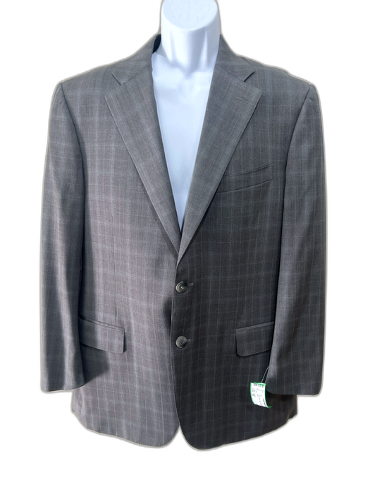 Canali Gray Wool Plaid 2 Button Men's Suit Gray / 54