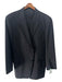 Armani Black Wool Striped 2 Button Men's Suit Black / 44