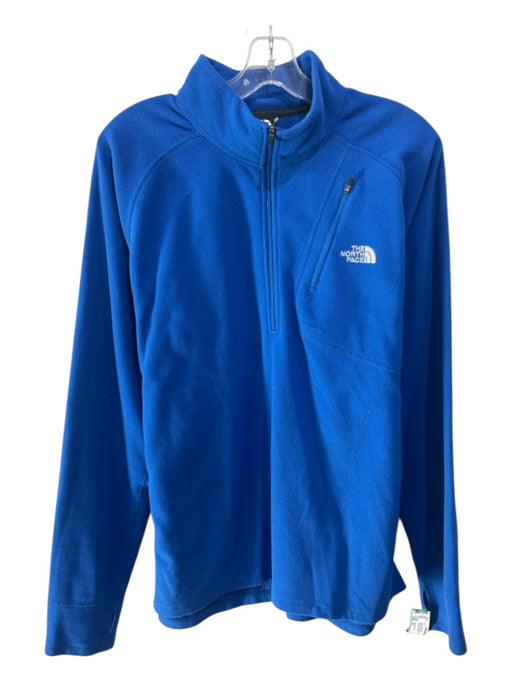 The North Face Size XL Blue Synthetic fleece Quarter Zip Men's Long Sleeve Shirt Blue / XL