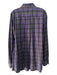 Peter Millar Size XXL Gray & Purple Cotton Plaid Button up Long Sleeve Shirt Gray & Purple / XXL