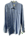 Peter Millar Size XXL Blue & White Cotton Micro Button Up Long Sleeve Shirt Blue & White / XXL