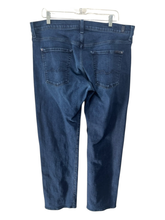 7 For All Mankind Size 36 med light wash Cotton Blend Solid Jean Men's Pants med light wash / 36