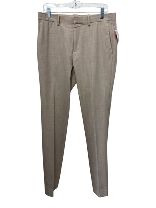 Theory Size 31 Tan Wool Blend Solid Dress Slim Men's Pants Tan / 31