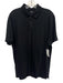 Vince Size M Black Cotton Solid Polo Men's Short Sleeve Black / M