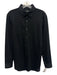 Theory Size M Black Cotton Blend Solid Button Up Men's Long Sleeve Shirt Black / M