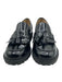 Marc Fisher Shoe Size 7.5 Black Leather Chunk Heel Tassles Patent Loafers Black / 7.5
