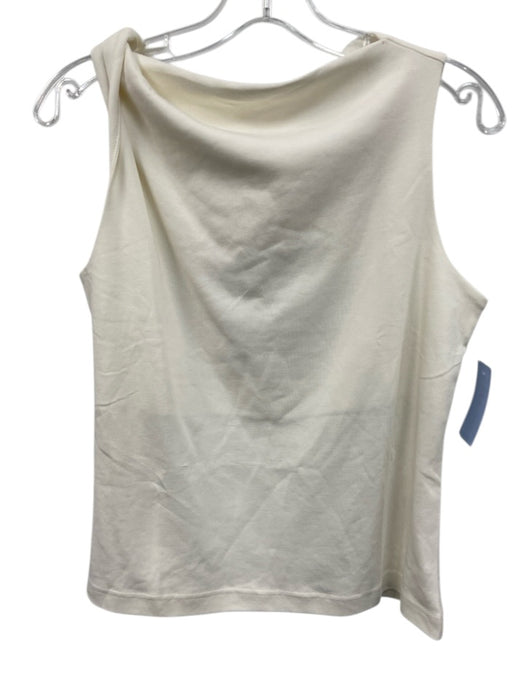 COS Size S White Cotton Sleeveless Twist Detail Top White / S