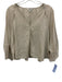 BR Size XS Beige Cream Lycocell & Cotton 3/4 Sleeve V Neck Top Beige Cream / XS