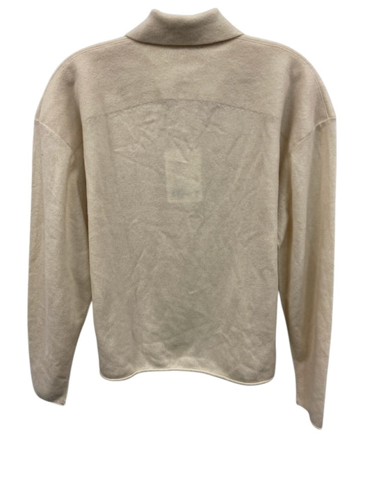 COS Size XS Cream Wool & Yak Long Sleeve 1/4 Zip Collar Pullover Sweater Cream / XS