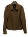 Theory Size M Dark Brown Wool Blend Solid Zip UP Men's Jacket Dark Brown / M