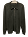 Theory Size M Green Wool Blend Heathered Zip Up Men's Sweater Green / M