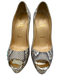 Christian Louboutin Shoe Size 37 Gray & White Snake Leather Platform Pumps Gray & White / 37