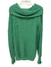 Free People Size S Green Cotton & Acrylic Neppy Drop Shoulder Cowl neck Sweater Green / S