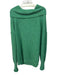 Free People Size S Green Cotton & Acrylic Neppy Drop Shoulder Cowl neck Sweater Green / S