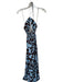 La Ligne Size S Brown & Blue Abstract Halter Neck Maxi Dress Brown & Blue / S