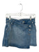 Free People Size 27 Light Wash Cotton Asymetric Button Pockets Mini Skort Light Wash / 27
