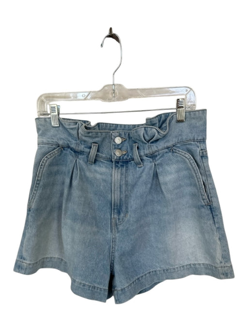 Veronica Beard Size 28 Light Wash Cotton Denim High Waist Paper Bag Shorts Light Wash / 28
