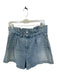 Veronica Beard Size 28 Light Wash Cotton Denim High Waist Paper Bag Shorts Light Wash / 28
