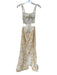 Significant Other Size 4 Cream & Yellow Linen Blend Floral Side Cutout Dress Cream & Yellow / 4