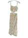 Significant Other Size 4 Cream & Yellow Linen Blend Floral Side Cutout Dress Cream & Yellow / 4
