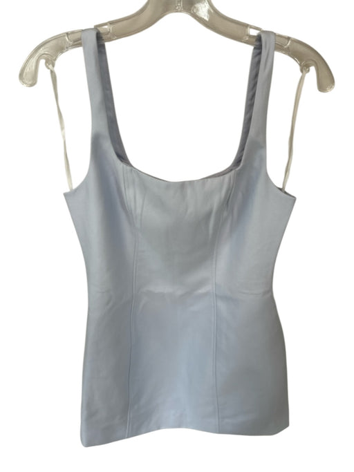 Shona Joy Size 4 Slate Blue Cotton Blend Sleeveless Back Zip Mini Dress Slate Blue / 4