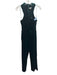 skies are blue Size S Emerald Green Polyester Blend Velvet Cross Front Jumpsuit Emerald Green / S
