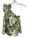 Mason's Daughter Size S Green, White, Orange Cotton Botanical Ruffle Trim Top Green, White, Orange / S