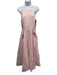 Fanm Mon Size Small Light Pink Linen Sleeveless Floral Embroidery Maxi Dress Light Pink / Small