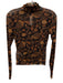 Banana Republic Size Small Brown & Black Nylon Long Sleeve Floral Mesh Skirt Set Brown & Black / Small