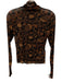 Banana Republic Size Small Brown & Black Nylon Long Sleeve Floral Mesh Skirt Set Brown & Black / Small