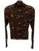 Banana Republic Size Small Brown & Black Nylon Long Sleeve Floral Mesh Top Brown & Black / Small