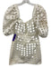 Lovers + Friends Size S White Polyester Short Puff Sleeve Square Neck Mini Dress White / S