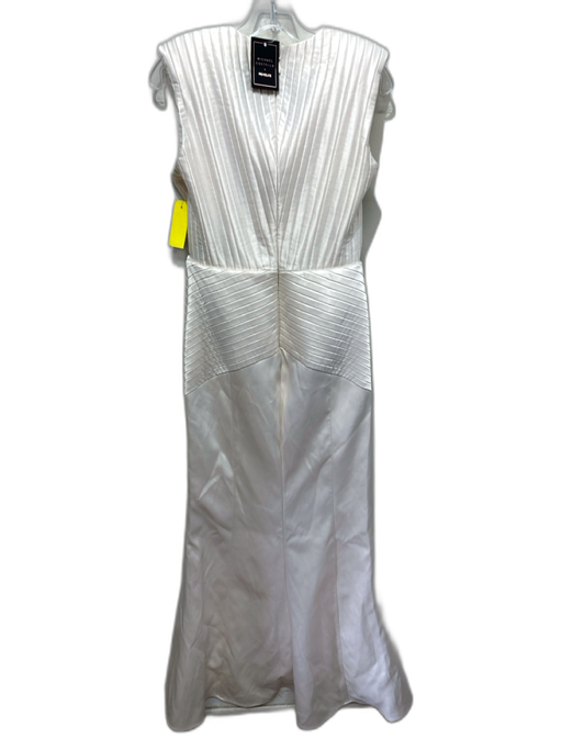 Michael Costello x Revolve Size L Cream White Polyester Blend Sleeveless Gown Cream White / L