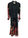 Carolina K Size Small Black, Pink, Green Viscose Blend Long Sleeve Floral Dress Black, Pink, Green / Small