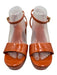 Vince Camuto Shoe Size 8.5 Orange Manmade Material Toe Strap Ankle Wrap Sandals Orange / 8.5