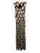 Reformation Size S Black & Gray Silk Sleeveless Polka Dot Midi Dress Black & Gray / S
