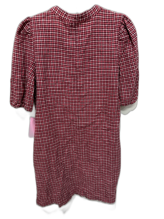 J. Crew Size XXS Pink & Purple Cotton Flannel Gingham Half Button Mini Dress Pink & Purple / XXS