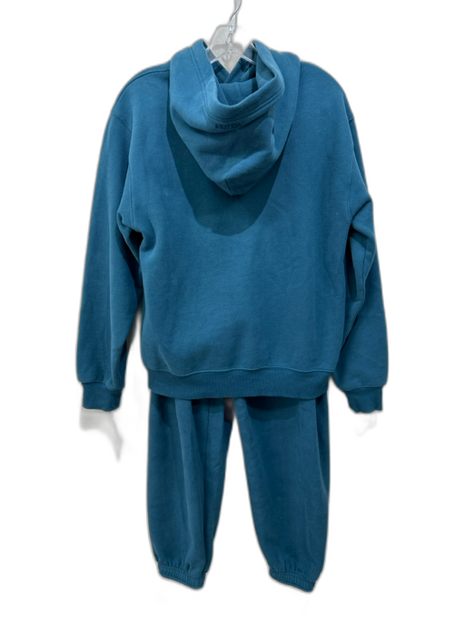 Aritzia Size Small Teal Green Cotton Blend Hoodie kangaroo Pocket Pant Set Teal Green / Small