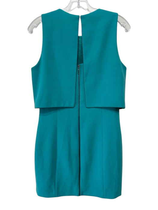 Elie Tahari Size 6 Teal Green Triacetate Blend Sleeveless Monili Tulip Dress Teal Green / 6