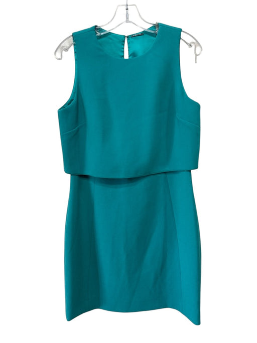 Elie Tahari Size 6 Teal Green Triacetate Blend Sleeveless Monili Tulip Dress Teal Green / 6