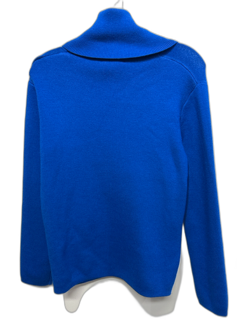 Reiss Size XS Cobalt Acrylic & Wool Rib Knit Turtle Neck Block Knit Sweater Cobalt / XS